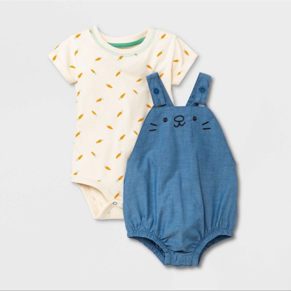Cat & jack baby chambray bunny top & bottom set - Picture 6 of 6